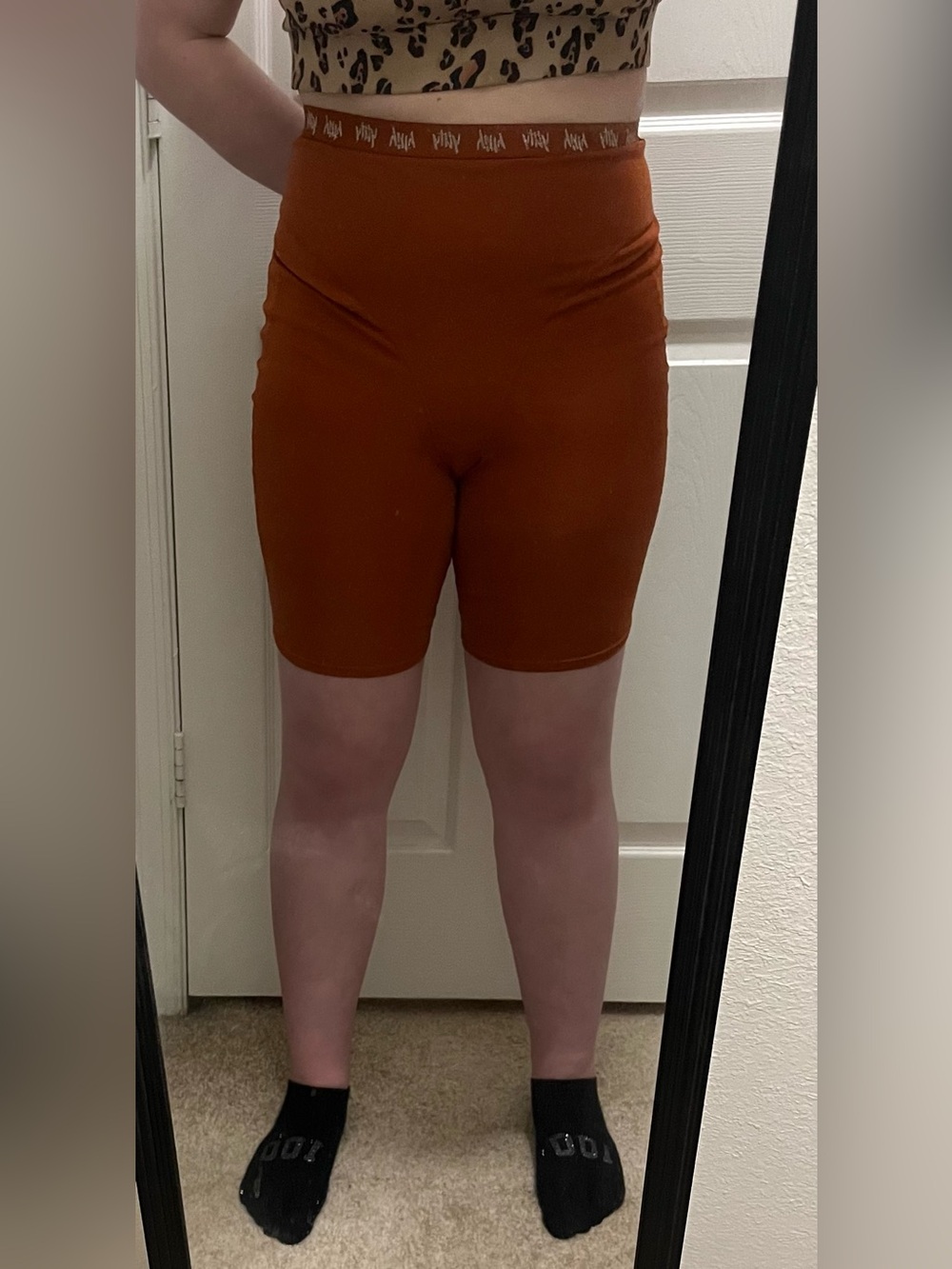 Fabletics YITTY Biker Shorts — Burnt Orange